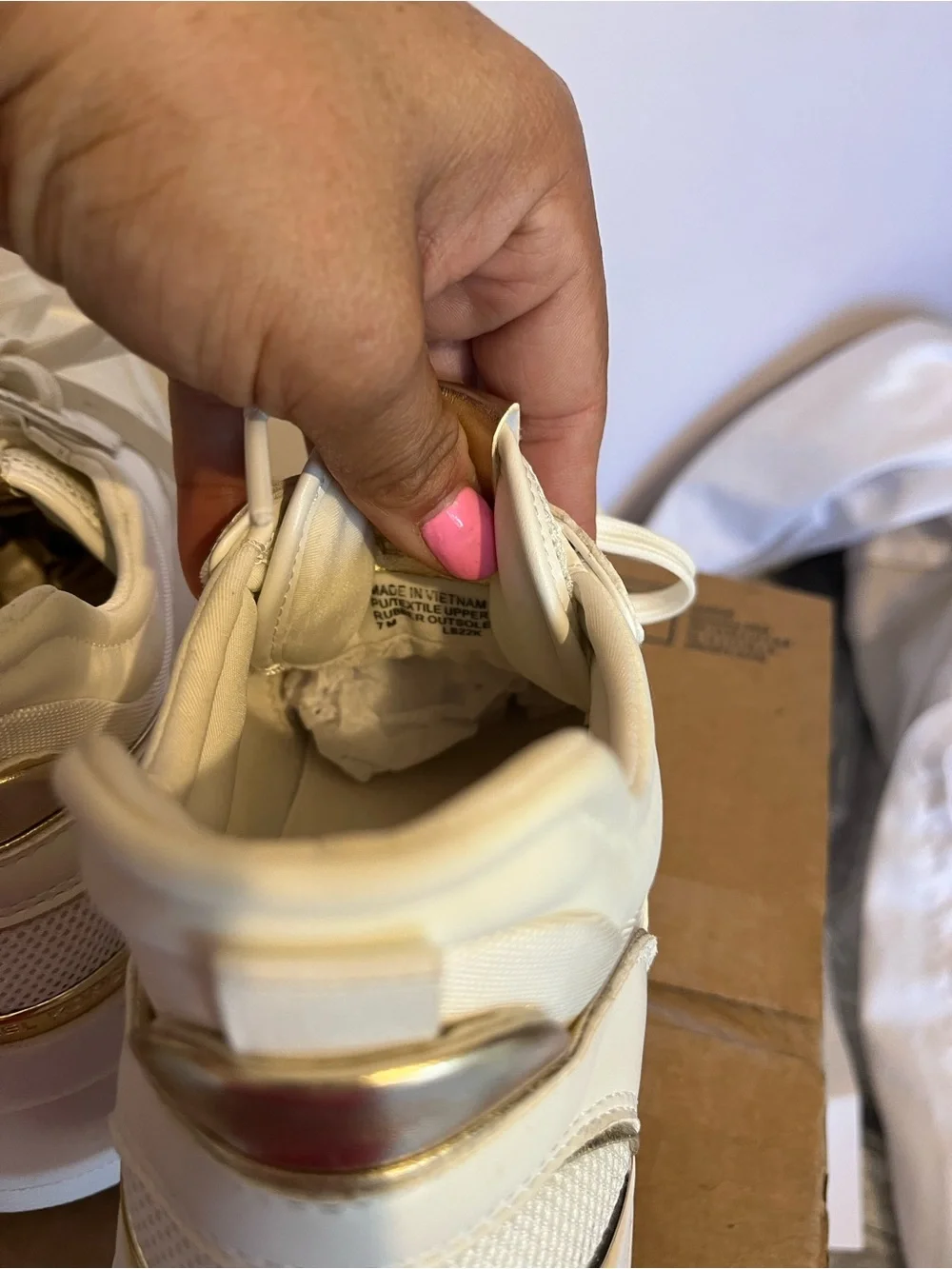 Michael Kors Cream Platform Sneakers